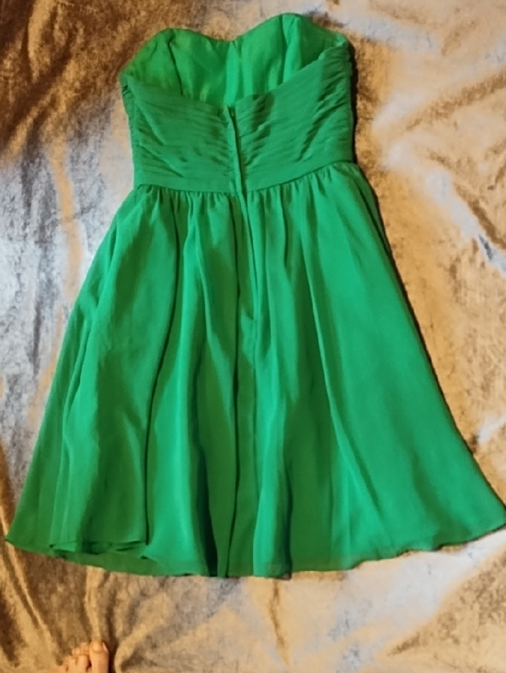 Alfred Angelo Strapless Green Chiffon Cocktail Dress Like New Size 6. Gorgeous. - Picture 12 of 14